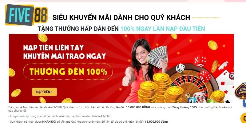 Cơ hội thưởng lớn lên tới 400 triệu đồng tại sảnh thể thao