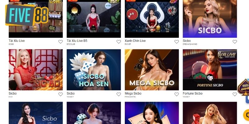 Tài Xỉu là một trò chơi cá cược phổ biến tại các casino trực tuyến như FIVE88